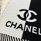 CC Scarf 200 CM In Black Mix Grey Wool And Cashmere 418269