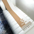 CC Scarf 200 CM In White Mix Brown Wool And Cashmere 418270
