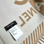 CC Scarf 200 CM In White Mix Brown Wool And Cashmere 418270