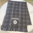 CC Scarf 180 CM Black With White Stripes Wool 422790