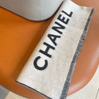 CC Scarf 200 CM In Black Mix White Cashmere  422791