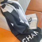 CC Scarf 200 CM In Black Mix White Cashmere  422791