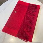 LP Grande Unita Scarf 180 CM In Crimson Mixed With Bright Red Cashmere 424621