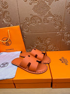 HM Men's Izmir Slide Orange Cowhide 544058