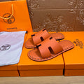 HM Men's Izmir Slide Orange Cowhide 544058