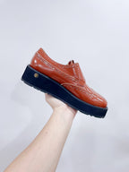 Miu-Church's Loafers Brown Glossy Nubuck Leather