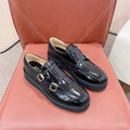 Miu-Church's Loafers Black Glossy Nubuck Leather