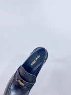Miu Loafers Black Cowhide