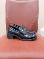 Miu Loafers Black Cowhide