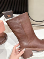 Miu Miu 2026 Boot 50mm Brown Calfskin 621335