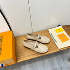 LV Soho Flat Mary Jane Beige Calfskin