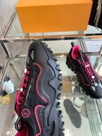 LV Rush Sneaker 40mm Black Pink Cowhide