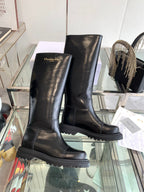 CD Diorebel Boot Glossy Black Calfskin