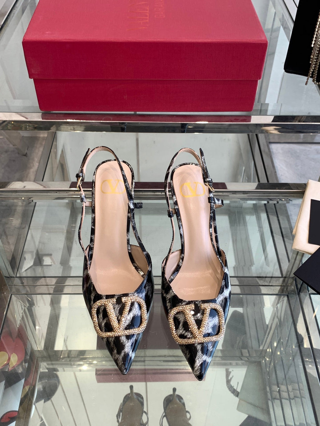 VT 25 High Heels Slingbacks Leopard Cowhide 292345