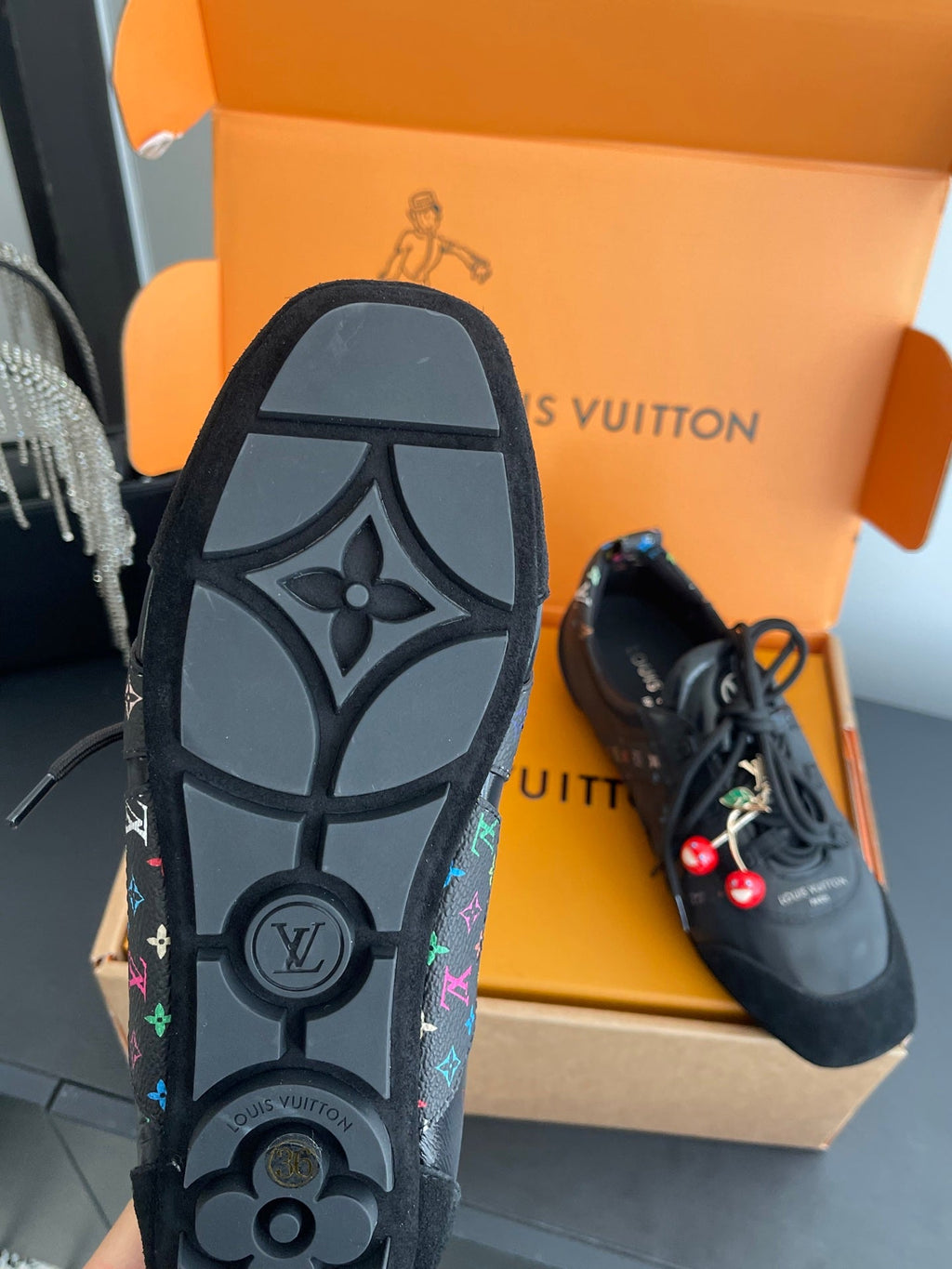 LV 26ss Ballet Sneakers Black Cowhide  Suede 631488