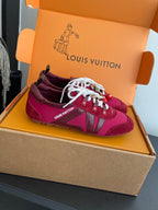 LV 26ss Ballet Sneakers Berry Red Suede 631490