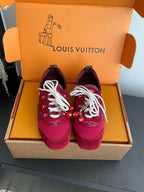 LV 26ss Ballet Sneakers Berry Red Suede 631490