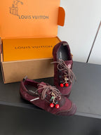 LV 26ss Ballet Sneakers Burgundy Suede 631491