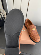 MIU 26 Casual Loafers Brown Calfskin 631627