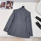 Miu Miu 25 Suit Jacket Gray Polyester Wool