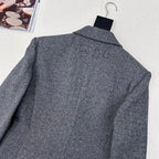 Miu Miu 25 Suit Jacket Gray Polyester Wool