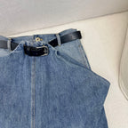 Loewe 25 Straight Jeans Blue Denim Cotton