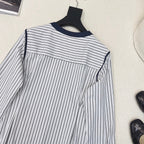 CD 25 Striped Shirt White Blue Cotton 597884