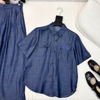Loewe 25 Denim Set Blue Cotton 630880