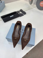 PRA 26S Pointed Toe High Heels 55 Dark Brown Suede 627129