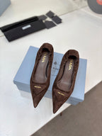 PRA 26S Pointed Toe High Heels 55 Dark Brown Suede 627134