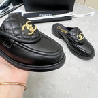 CC Mule Black Quilted Calfskin