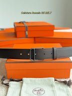 HM 35mm Romain Belt Brown Chocolate Leather 188397