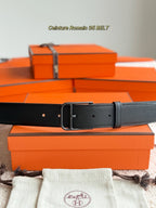 HM 35mm Romain Belt Black Brown Leather 188396
