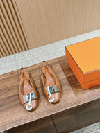 Innocente Slingback Suede Goatskin Brown