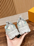 LV Rush Sneaker White Mix Green Cowhide