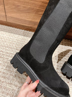 CC Chelsea High Boots Black Suede 937070