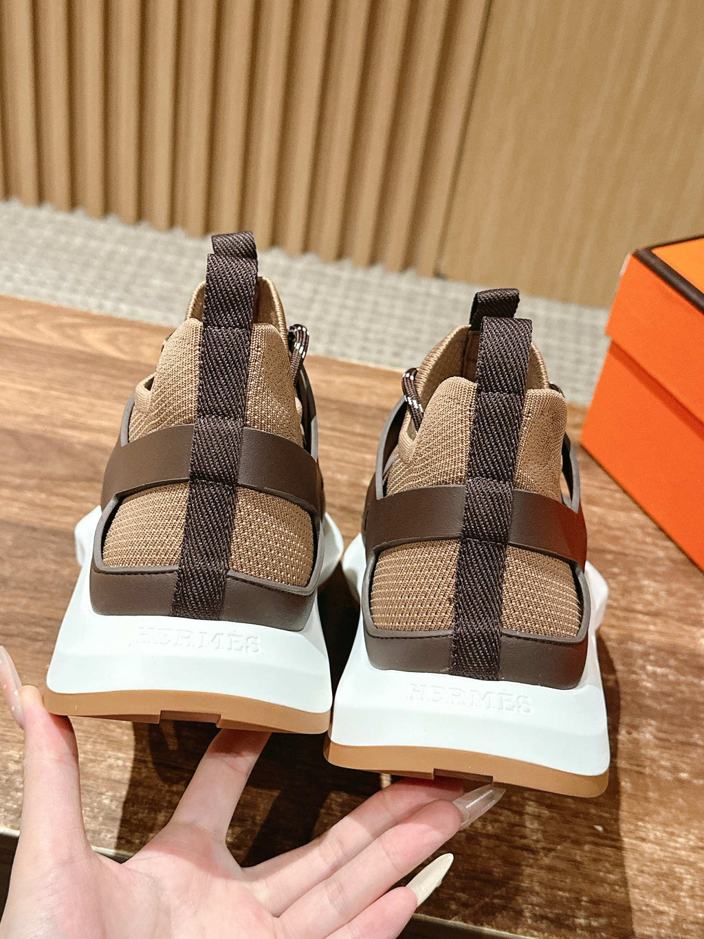 HM Katana Sneaker Brown Calfskin 317598