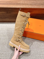 HM 25 High Boots Beige Suede 512534