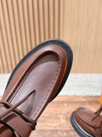 HM 25 Boots Chocolate Brown Black Calfskin 512537