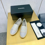 espadrilles smoke and silver gray calfskin