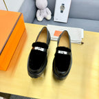 HM Icone Loafer Black Shearling Clalfskin