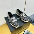 CC 25s Slipâ€“on Espadrilles Black/White Wool 297818