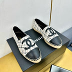 CC 25s Slipâ€“on Espadrilles White Moss Green Tweed 297820