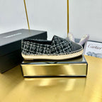CC 25s Slipâ€“on Espadrilles Black/White Tweed 297824