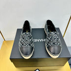 CC 25s Slipâ€“on Espadrilles Black/White Tweed 297824