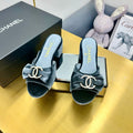 CC 25 Mid Heel Mules Gray Velvet 238474