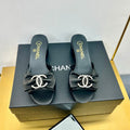 CC 25 Mid Heel Mules Black Sheepskin 238478