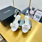 CC 25 Sandal Heels Yellow Sheepskin 238485