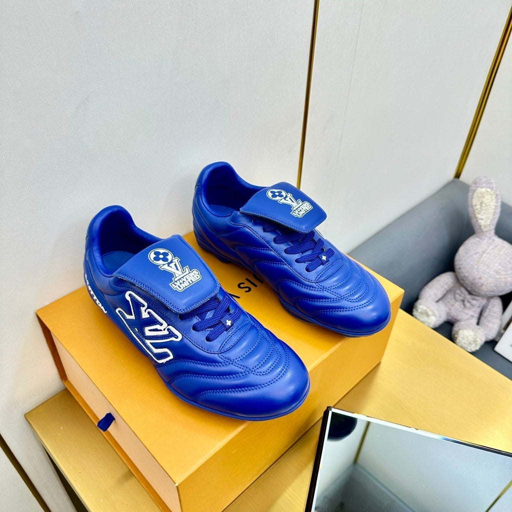 LV 25C Sneaker LV Footprint Soccer Blue Cuir de Veau uni 219932