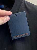 LV T-SHIRT IN BLACK PURE COTTON WITH EMBROIDERED LOGO 238772